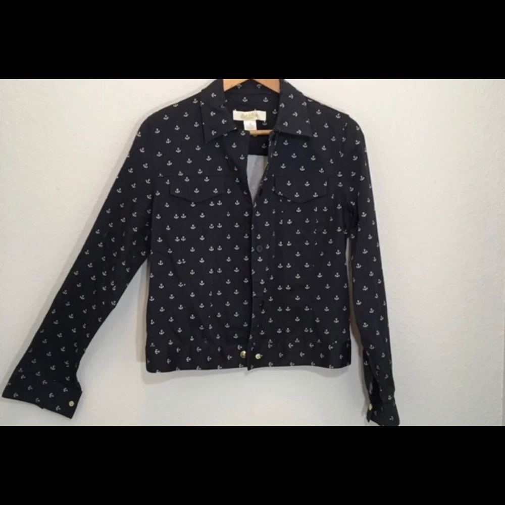 Navy blue jacket with anchors size L